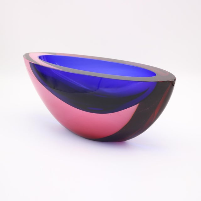 1960s 1960s "Sommerso" Art Glass Vase attributed to Falvio Poli For Sale - Image 5 of 9