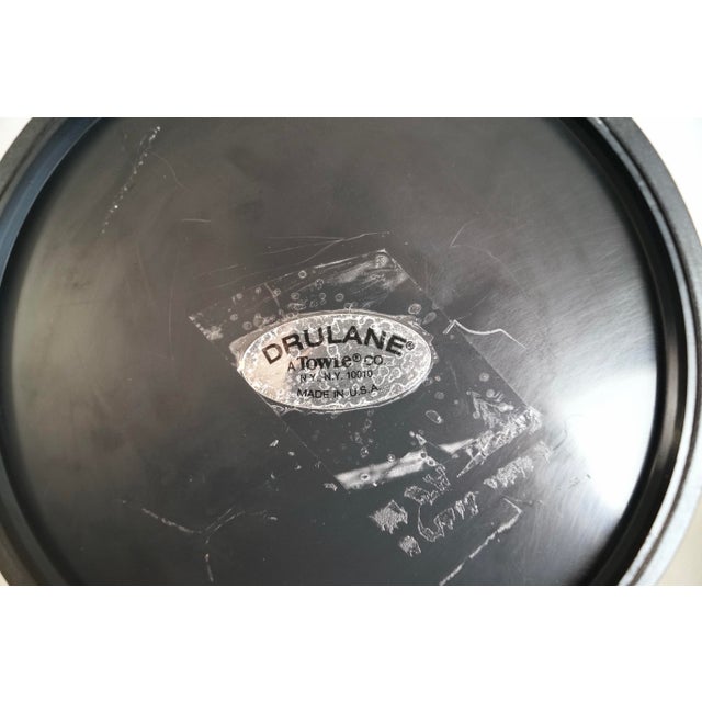 1970’s Hollywood Regency Brass Champagne Ice Bucket Stand With Bucket For Sale - Image 12 of 12