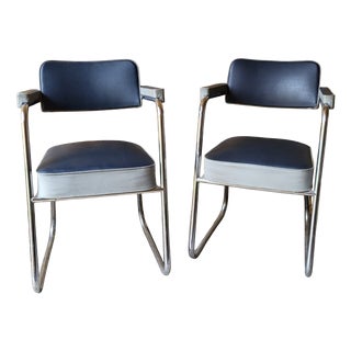 Armchairs in the style of Pullman Roneo, 1950s, Set of 2 For Sale
