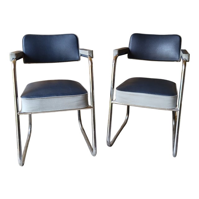 Armchairs in the style of Pullman Roneo, 1950s, Set of 2 For Sale