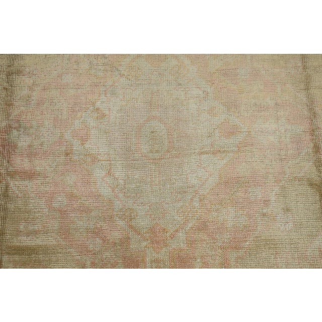 Traditional Pale green Pink Antique Oushak Rug - 10' x 13'4" For Sale - Image 3 of 11