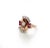 1940s Retro 14k Rose Gold Diamond and Ruby Ring, Size 8.25 For Sale - Image 4 of 8
