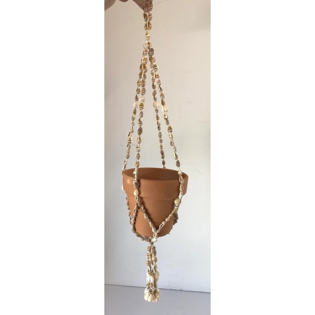 Vintage Shell Hanging Basket Planter Holder For Sale - Image 11 of 11