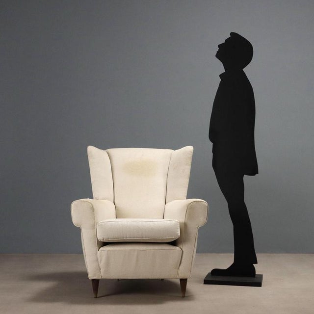 Vintage Bergère Lounge Chair in Beech and Fabric, 1950s For Sale - Image 3 of 13