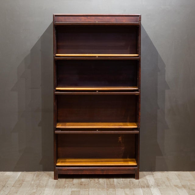 Late 19th C. Gunn Furniture Co. Mahogany Lawyer's Bookcase c.1899 For Sale - Image 4 of 13