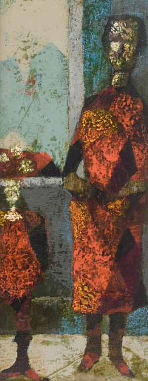 Sven Harald Ahlgren, The Lady and the Flower, Oil on board