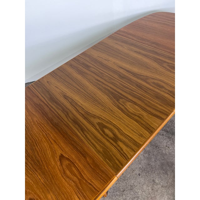 Skovby Møbelfabrik A/S 1970s Mid Century Danish Modern Teak Expanding Dining Table With Two Hide-a-Way Leafs For Sale - Image 4 of 10