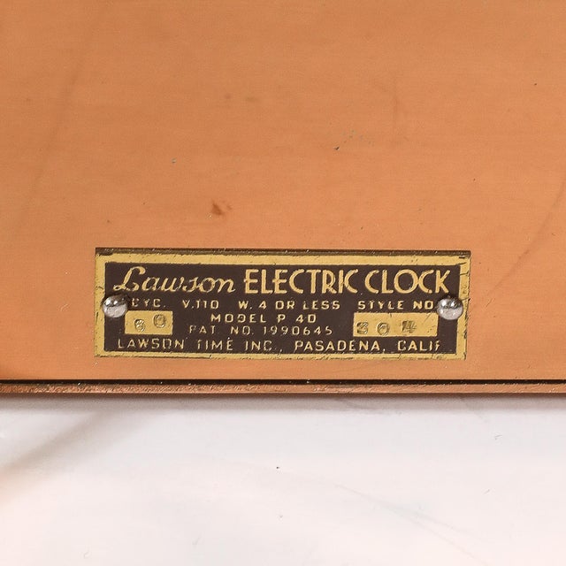 Metal Art Deco Lawson Model P-40 "Zephyr" Streamlined Copper & Brass Electric Clock For Sale - Image 7 of 10