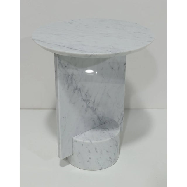 Rémi Bouhaniche “My Dear” Side Table in Carrara Marble For Sale - Image 10 of 11