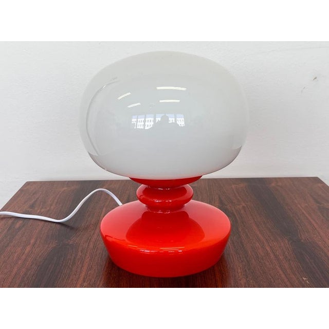 Opaline Glass Mushroom Table Lamp by Stepan Tabery, Former Czechoslovakia, 1970s For Sale - Image 6 of 8