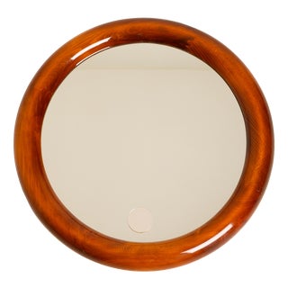 Mid-Century Italian Round Mirror, 1970s For Sale