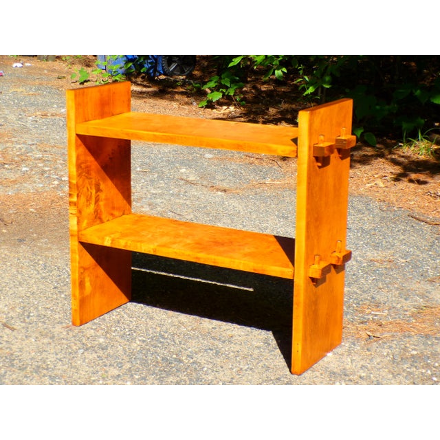 Vintage Arts & Crafts Style Low Bookcase Shoe Rack Open Shelf For Sale - Image 16 of 16