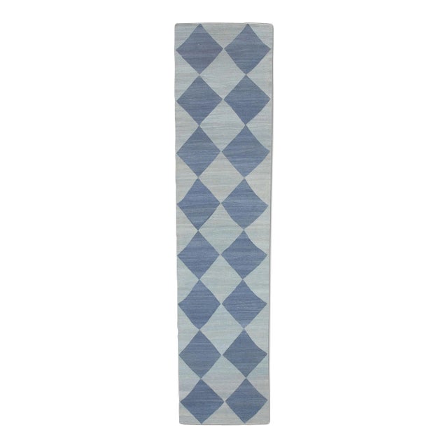 Handmade Modern Kilim Runner 2'11" X 12'8" For Sale