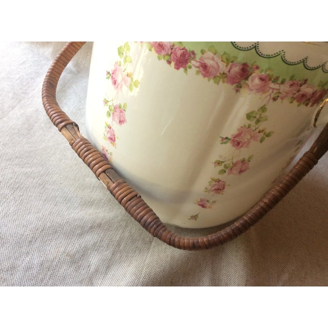 Late 19th Century Royal Doulton Edwardian Rose Garland Lidded Ice Bucket - Multi-Purpose Treasure For Sale - Image 5 of 13