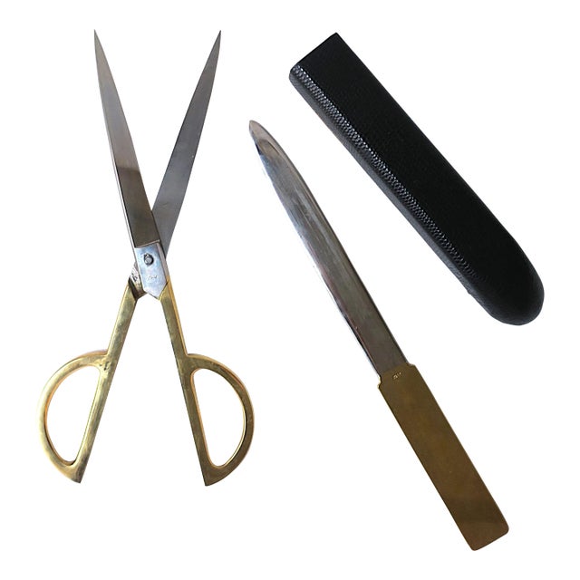 Italian Scissors and Letter Opener For Sale