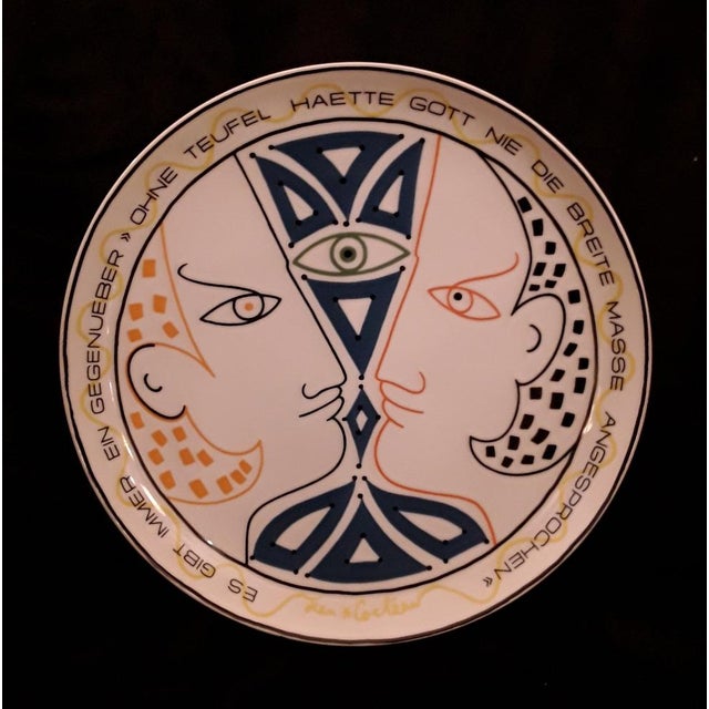 Wall Plate in Porcelain from Rosenthal, 1970s For Sale - Image 6 of 7