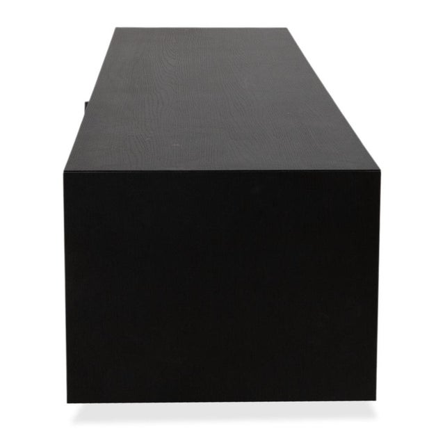 Lampo Wooden Sideboard in Black Brown Petrol Green by San Giacomo For Sale - Image 11 of 14