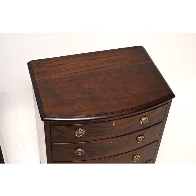 Antique Bow Fronted Chest of Drawers, 1900, Set of 2 For Sale - Image 4 of 11
