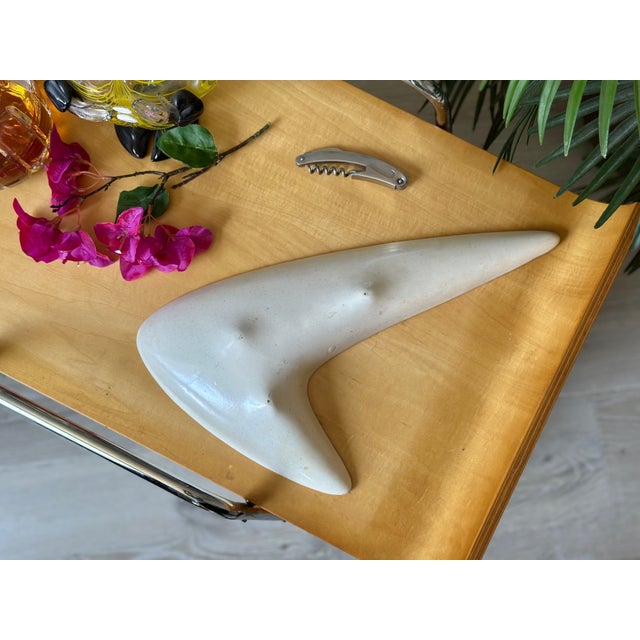 Vintage Mid-Century Modern Space Age Boomerang Serving Platter Dish for the Freeform "Poppytrail" Line by Metlox For Sale - Image 9 of 13