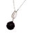 Silver Carved Tahitian Pearl Necklace 18k White Gold 0.03 TCW Certified For Sale - Image 8 of 8