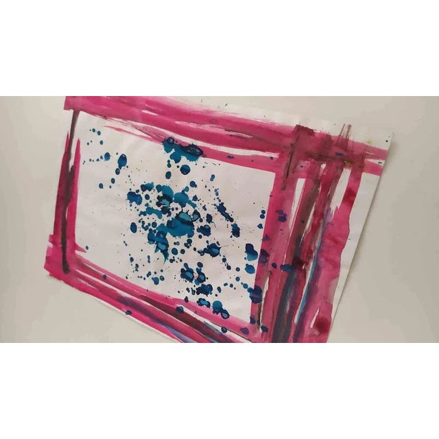 Contemporary Contempologyc, Tender Conviviality, Original Tempera on Paper, 2021 For Sale - Image 3 of 6