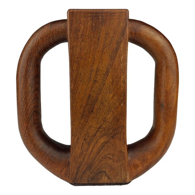 Mid-Century Teak Vase, 1960s For Sale