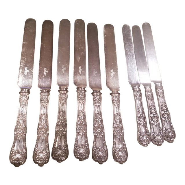 Nine Antique Tiffany Sterling Knives For Sale
