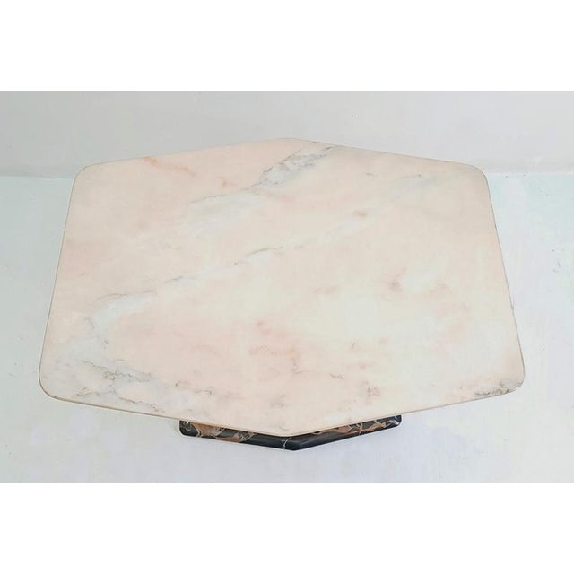 1950s Mid-Century Modern Coffee Table with Marble Top attributed to Cantu, Italy, 1959 For Sale - Image 5 of 11