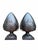 A striking pair of vintage cast metal artichoke form architectural finials featuring finely carved leaf detailing and rich...