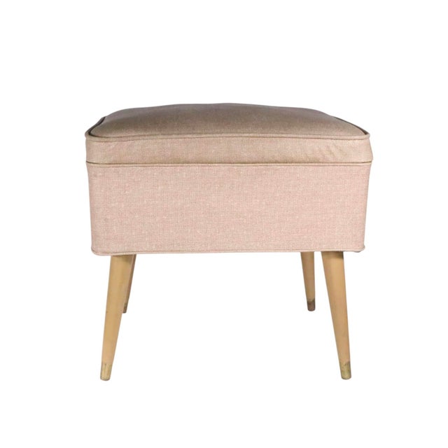 Wood Mid Century Singer Sewing Bench For Sale - Image 7 of 17