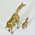 1960s Vintage Hollywood Regency Boho Chic Brass Giraffe With Calf Sculpture - Set of 2 For Sale - Image 10 of 15
