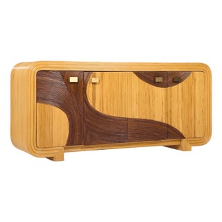 Betty Cobonpue Mid Century Rattan Credenza For Sale