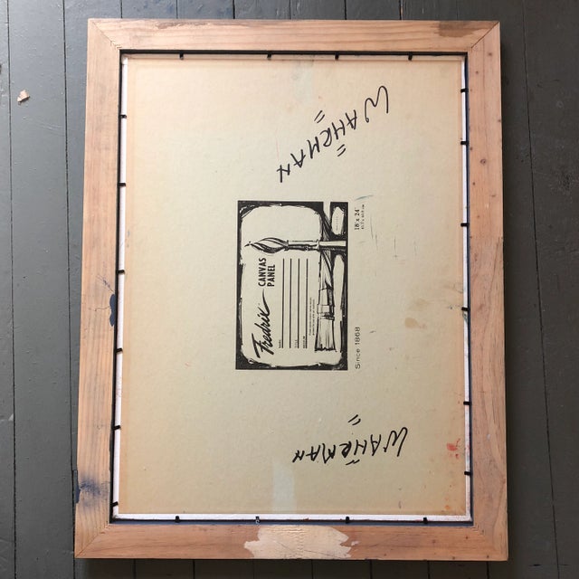 Original Vintage Modernist Female Nude Interior Painting For Sale In Philadelphia - Image 6 of 7