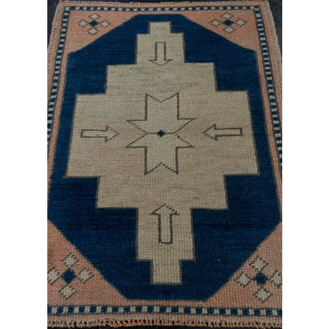 Early 21st Century Turkish Mini Rug Oriental Hand Knotted Vintage Rug 1'10" x 2'5" #20619 For Sale - Image 5 of 8