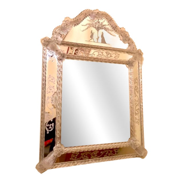 Vintage Opulent Murano Mirror, 1920s For Sale