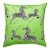 The House of Scalamandré Zebras Petite Pillow, Lime For Sale