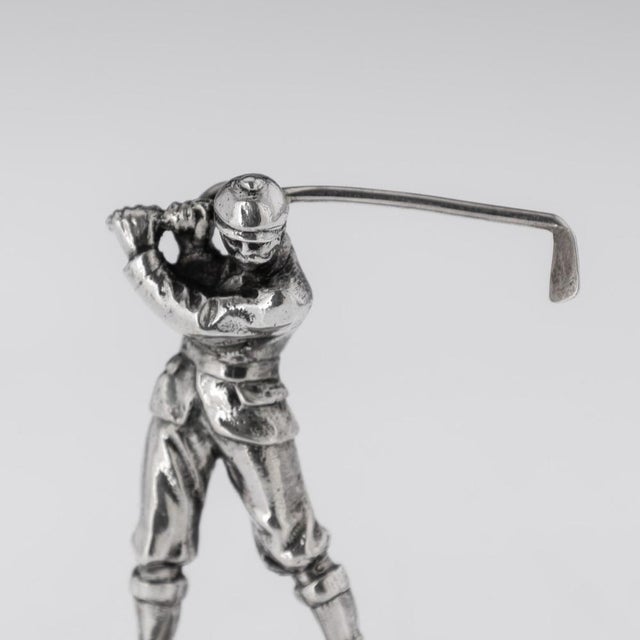 Late 19th Century Victorian Silver Golf Menu Holders, London, United Kingdom, 1890s, Set of 4 For Sale - Image 5 of 16