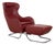 Set of Leather Jolly Armchair and Ottoman in Red Wine from Wittmann For Sale