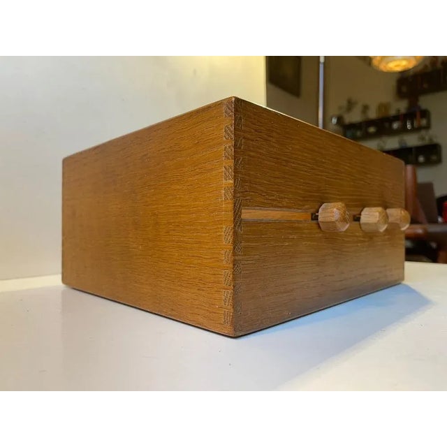 Vintage Document Organizer in Oak, 1960s For Sale - Image 9 of 11