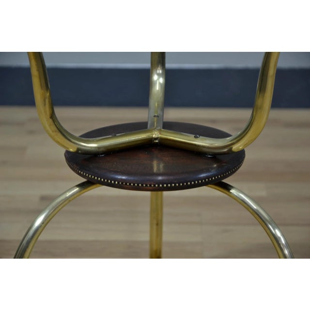 1950s Vintage Italian Glass and Brass Coffee Table, 1950s For Sale - Image 5 of 9