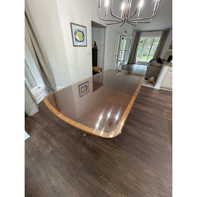 1980s 1980s Ethan Allen Banded Mahogany Clawfoot Dining Table + 4 Chairs For Sale - Image 5 of 17