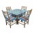 Vintage Mortensen Designs, Inc “The Rainbow Collection” Hickory & Glass Dining Table W/4 Chairs For Sale