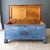 Mid 19th Century Rustic Blue Painted Cedar Blanket Chest Trunk With Empire C Curved Feet For Sale - Image 5 of 17
