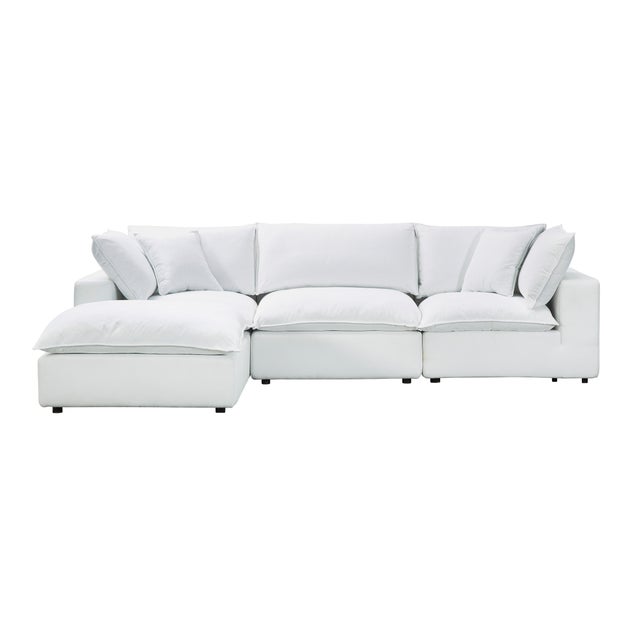 Boho Chic Cali Pearl Performance Fabric Modular 4 Piece Sectional For Sale - Image 3 of 7