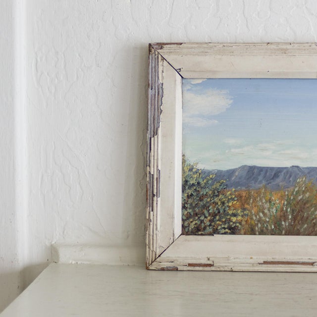 Wood Small Desert Landscape of the American Southwest by W N Dougherty 1953 For Sale - Image 7 of 10