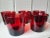 Set of 5 ruby red cocktail glasses circa 1940. The glass has a beautiful, deep hue. They make stunning votive holders on a...