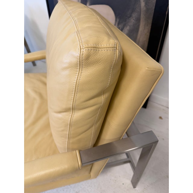 Leather Lounge Armchairs by Milo Baughman for Thayer Coggin, Signed - A Pair For Sale - Image 9 of 12