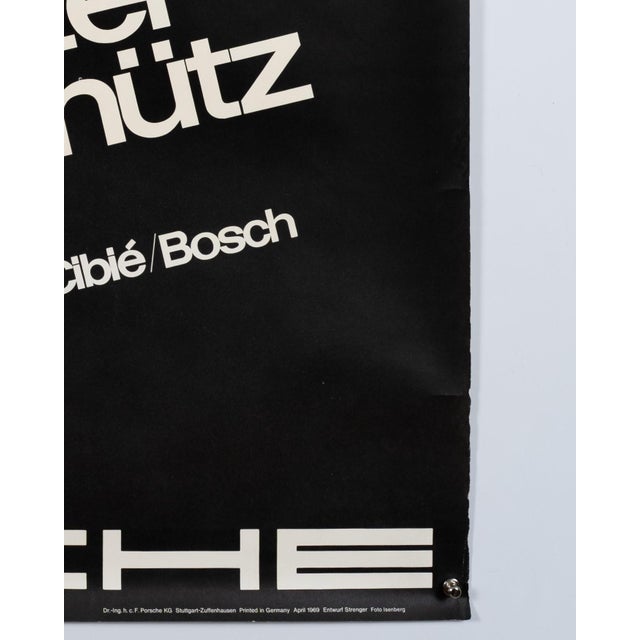 Paper Porsche 6 Hours of Brands Hatch Poster by Strenger, 1969 For Sale - Image 7 of 9