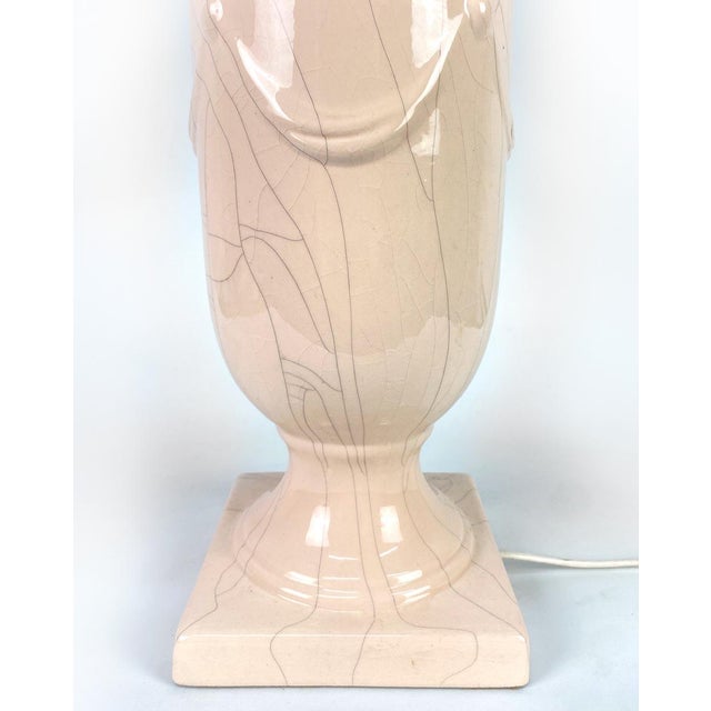 beautiful crackled ceramic in a pale pink tone European Plug (up to 250V).The wiring of this item may be original and...