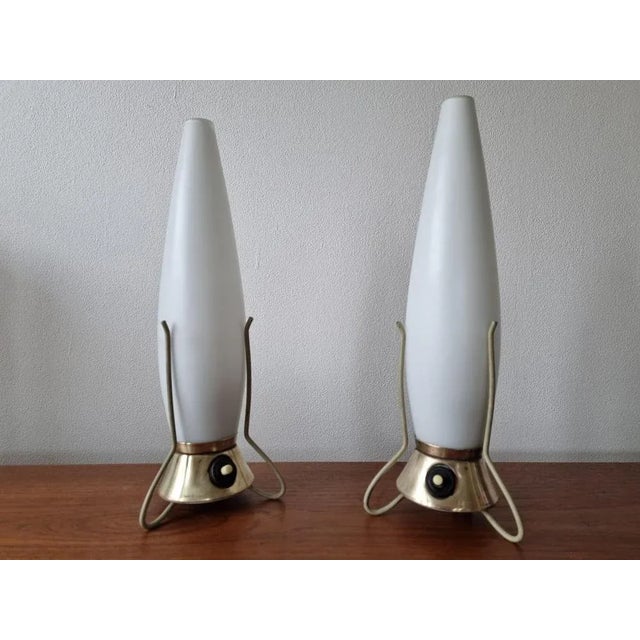 Metal Mid-Century Zukov Rocket Table Lamps, 1960s, Set of 2 For Sale - Image 7 of 15